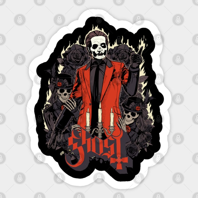 Ghost // 80s Rock Music Vintage // Sticker by ziaaarts